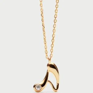 Collana con pendente iniziale A
